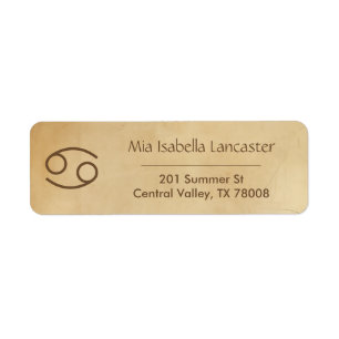 Cancer Zodiac Sign - Return Address Labels