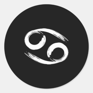 CANCER Zodiac Sign Summer June July Astrology Classic Round Sticker