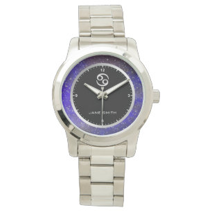 Cancer Zodiac Sign Symbol Galaxy Stars Custom Name Watch
