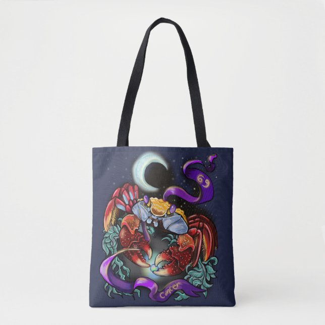 Cancer zodiac sign tote bag (Front)