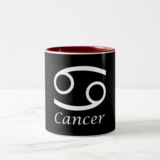 ‘Cancer’ Zodiac Sign Two-Tone Coffee Mug (Center)