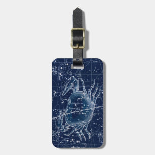 Cancer Zodiac Sign Vintage Illustration Luggage Tag