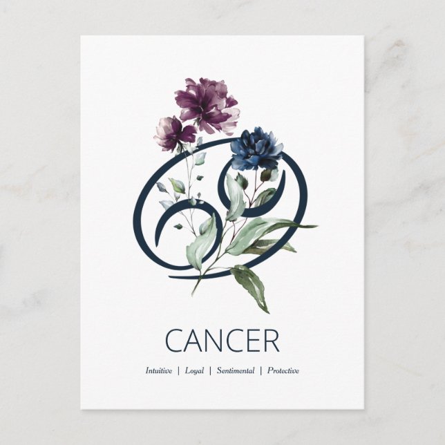 Cancer Zodiac Star Sign Postcard (Front)