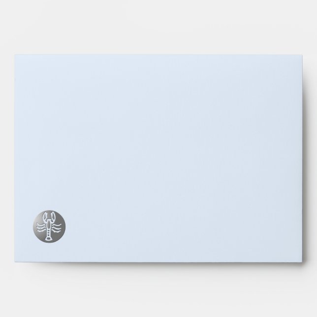 Cancer Zodiac Star Sign Silver Envelopes (Front)