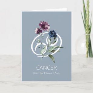 Cancer Zodiac Symbol Birthday Card