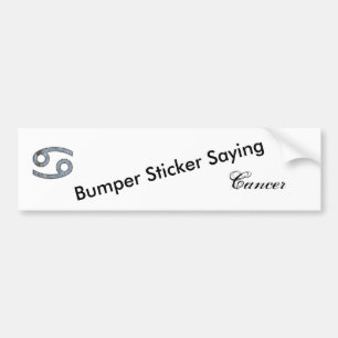 Cancer Zodiac Symbol Element by Kenneth Yoncich Bumper Sticker