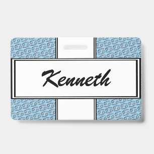 Cancer Zodiac Symbol Element by Kenneth Yoncich ID Badge