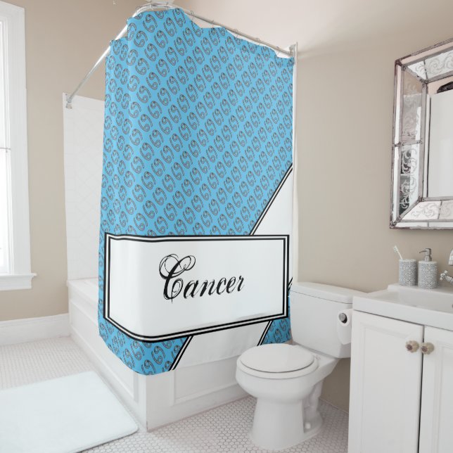 Cancer Zodiac Symbol Element by Kenneth Yoncich Shower Curtain (In Situ)