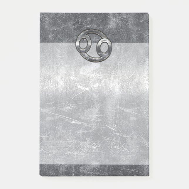 Cancer Zodiac Symbol in Distressed Decor Post-it Notes (Front)