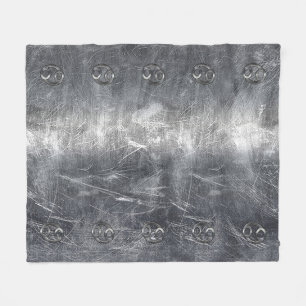 Cancer Zodiac Symbol Industrial Style Fleece Blanket
