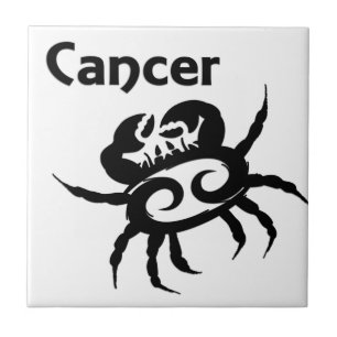 Cancer Zodiac Symbol & Sign Ceramic Tile