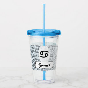 Cancer Zodiac Symbol Standard by Kenneth Yoncich Acrylic Tumbler