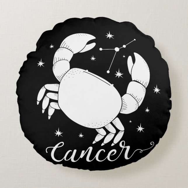 Cancer Zodiac Throw Pillow (Front)