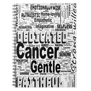 Cancer Zodiac Word Cloud Inspiration  Notebook