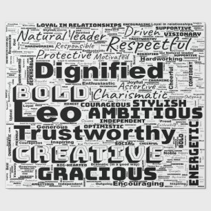 Cancer Zodiac Word Cloud Inspiration  Wrapping Paper