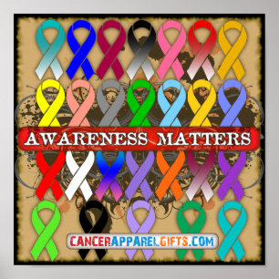 CancerApparelGifts.Com Awareness Matters Poster