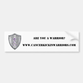 cancerkickinwarriors-logo-SMALL, ARE YOU A WARR... Bumper Sticker