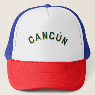 Cancún, Mexico Vintage Arch Trucker Hat