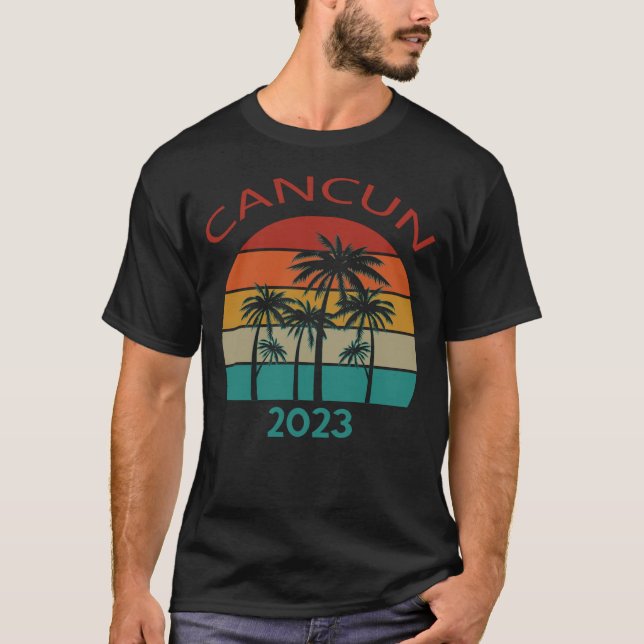 Cancun 2023 Mexico Summer Family Couple Matching H T-Shirt (Front)