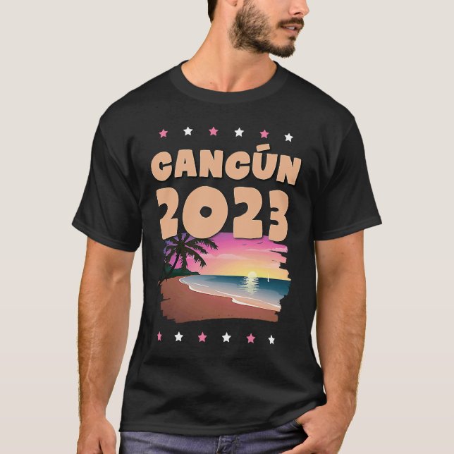 Cancun 2023 Mexico Summer Party Vacation Team T-Shirt (Front)