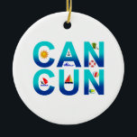 Cancun 2 ceramic ornament<br><div class="desc">This Cancun design is one of many original Mexican resort  creations by Worldshop.</div>