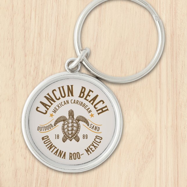 Cancun Beach Mexico | Paradise Mexican Caribbean Key Ring (Creator Uploaded)