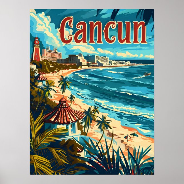 Cancun Beach Poster (Front)