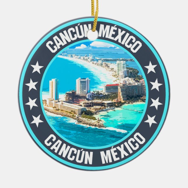 Cancún                                             ceramic ornament (Front)