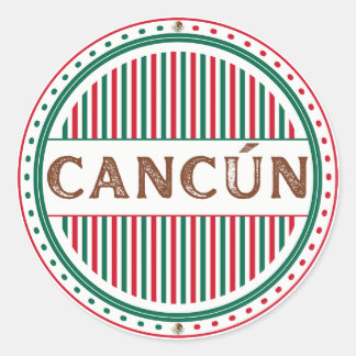 Cancun City Pride Emblem – Mexican Identity Classic Round Sticker