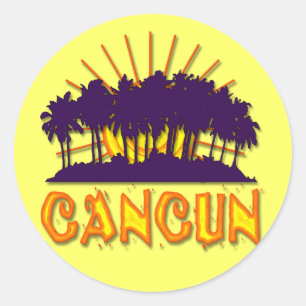 CANCUN CLASSIC ROUND STICKER