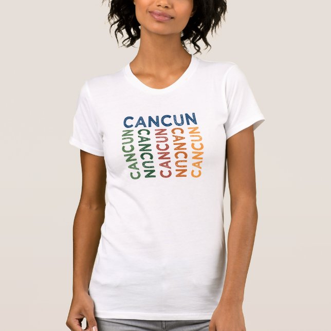 Cancun Cute Colourful T-Shirt (Front)