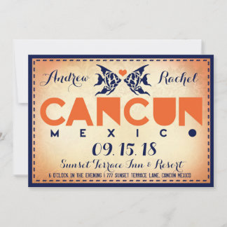 CANCUN Destination Wedding Invitation