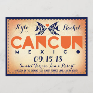 CANCUN Destination Wedding Invitation