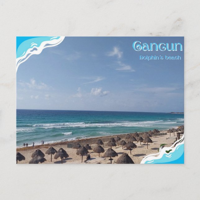 Cancun-Dolphin´s Beach Postcard (Front)