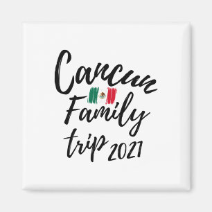 Cancun Family Trip Mexico Vacation Design Magnet