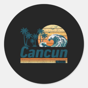 Cancun Group Matching Family Vacation Summer Classic Round Sticker