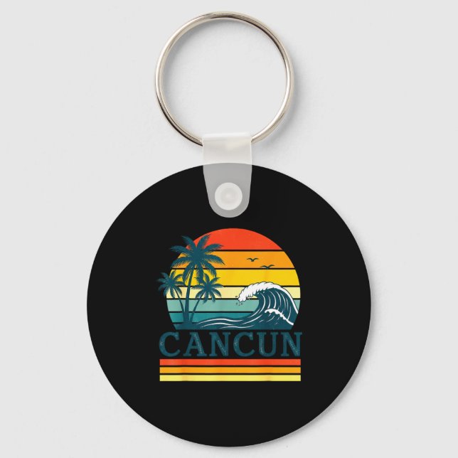 Cancun Holiday Christmas Trip Vacation Matching  Key Ring (Front)