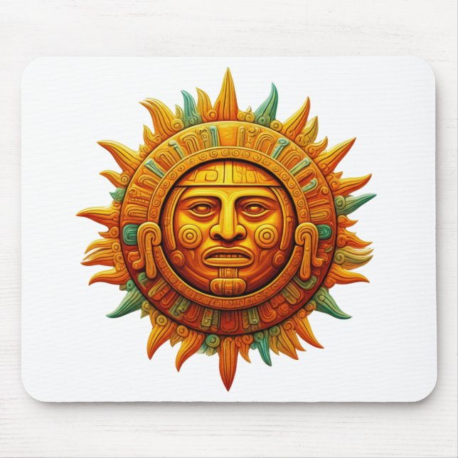 Cancun Mayan Mask Mexico Travel Mouse Pad (Front)
