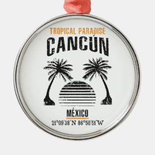 Cancún Metal Ornament