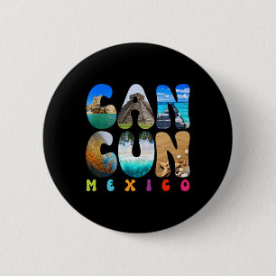 Cancun Mexico 2025 Vacation Beach Matching Family 6 Cm Round Badge