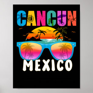 Cancun Mexico 2025 Vacation Beach Matching Family Poster
