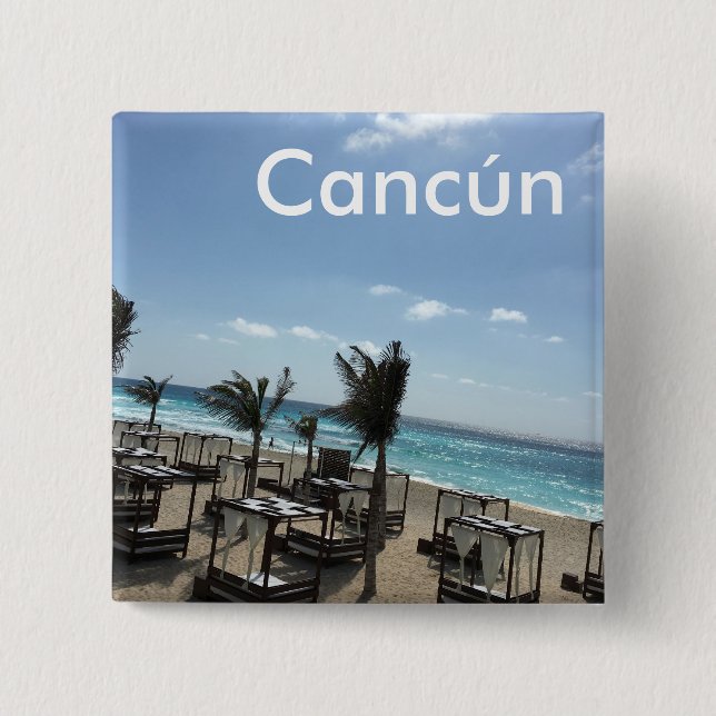 Cancún (Mexico) - 2 Inch Square Button 15 Cm Square Badge (Front)