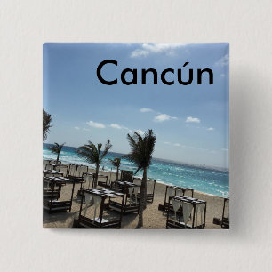 Cancún (Mexico) - 2 Inch Square Button 15 Cm Square Badge
