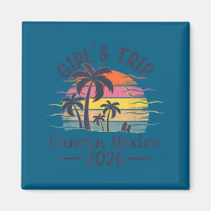 Cancun Mexico Beach Girls Trip Artwork Magnet