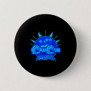 Cancun Mexico Beach Palm Tree Party Destination Gi 6 Cm Round Badge