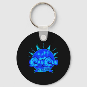Cancun Mexico Beach Palm Tree Party Destination Gi Key Ring