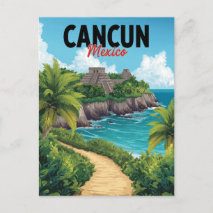 Cancun Mexico Chichen Itza Beach Vaca Postcard