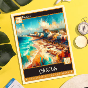 Cancun, Mexico Classic Painting Postcard