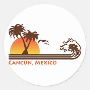 Cancun Mexico Classic Round Sticker