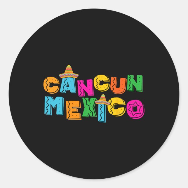Cancun Mexico  Classic Round Sticker (Front)